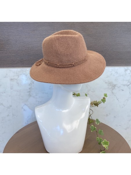 Sombrero fedora de lana con ribete trenzado: CT702