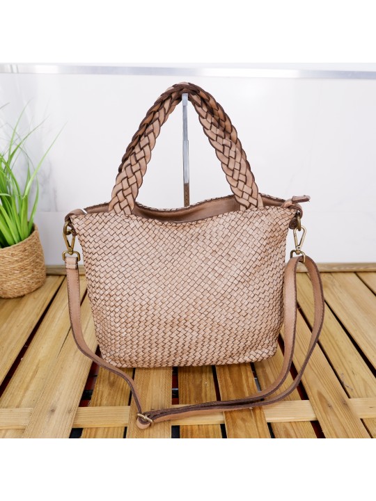 Bolsos piel online trenzada