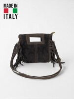 Bolso de antelina y piel al por mayor – Modelo 0726 – 18×19×5 cm – 250 g
