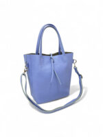 Bolso de Mano y Bandolera Azul con Cierre de Lazo – Modelo 0838-1 (30x26x10 cm, 350g) | Venta al por Mayor