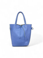 Bolso de Mano y Bandolera Azul con Cierre de Lazo – Modelo 0838-1 (30x26x10 cm, 350g) | Venta al por Mayor - Image 2