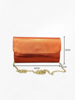 Bolso de Mano Metálico con Cadena Dorada – Modelo 0865 (25x15x3 cm, 350g) | Venta al por Mayor - Image 3