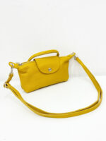 Bolso bandolera amarillo pequeño de piel sintética – Modelo 0892