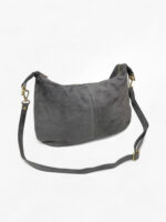 Bolso Bandolera de Ante Gris Modelo 1045 – 23x36x1cm | Venta al por Mayor