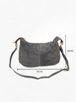 Bolso Bandolera de Ante Gris Modelo 1045 – 23x36x1cm | Venta al por Mayor - Image 4