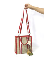 Bolso de Bambú con Detalles en Rojo – Modelo 11229 | Venta al por Mayor - Image 3