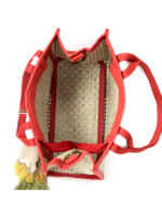 Bolso de Bambú con Detalles en Rojo – Modelo 11229 | Venta al por Mayor - Image 4