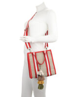 Bolso de Bambú con Detalles en Rojo – Modelo 11229 | Venta al por Mayor - Image 5