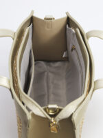 Bolso de Bambú con Detalles en Cuero Dorado – Modelo 11237 | Venta al por Mayor - Image 3