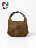 Bolso de antelina y piel al por mayor – Modelo 0103 Cafe– 43×31×15 cm – 400g