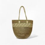 Bolso Shopper de Rafia y Piel para Mujer – Modelo XY-2520 (32×42×22 cm, 350 g) | Venta al por Mayor