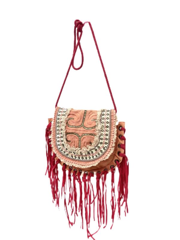 Bolso Étnico con Flecos y Bordados Artesanales – Modelo BG6010 (550 g) | Hecho a Mano | Venta al por Mayor - Image 1