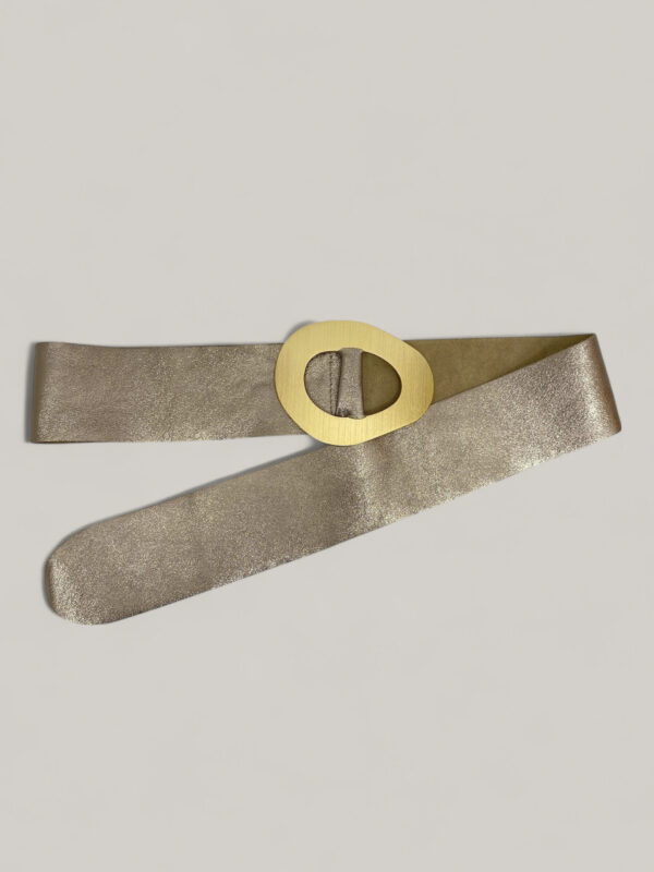 Cinturón de Piel para Mujer con Hebilla Ovalada – Modelo C010-01 | 100% Cuero Natural | Hecho en Italia | Venta al por Mayor - Image 1