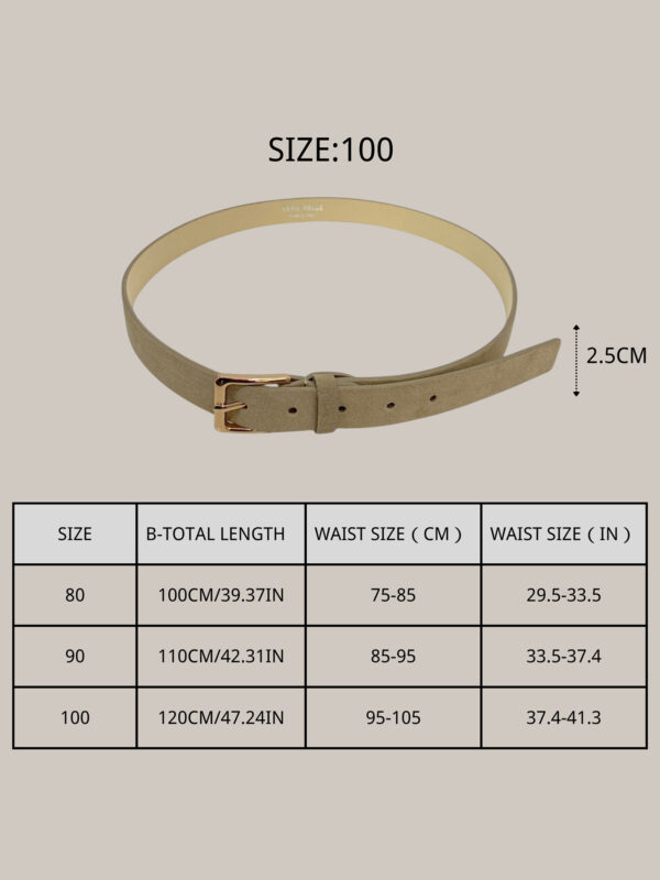Cinturón Clásico de Mujer en Serraje Natural – Modelo C101 | Hecho en Italia | Venta al por Mayor - Image 3