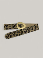 Cinturón Ancho de Mujer con Estampado Leopardo en Piel Natural – Modelo C17 | Hecho en Italia | Venta al por Mayor