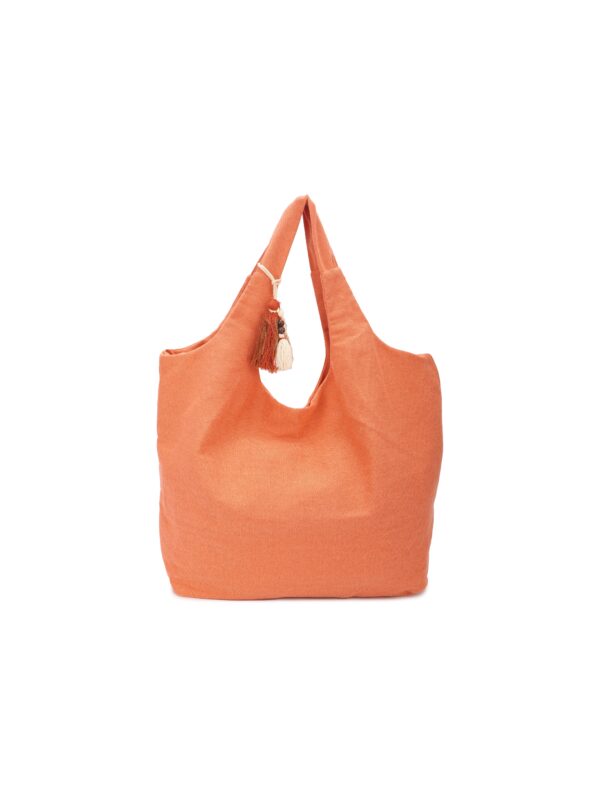 Bolso Tote de Tela Grande para Mujer con Detalle de Borla – Modelo F-B11228 (40×20×40 cm, 300 g) | Venta al por Mayor - Image 1