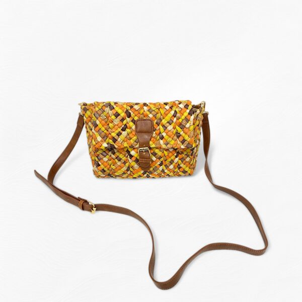 Bolso Mini Shopper de Rafia y Piel para Mujer – Modelo XY-2525 (17×22×6 cm, 250 g) | Venta al por Mayor - Image 1