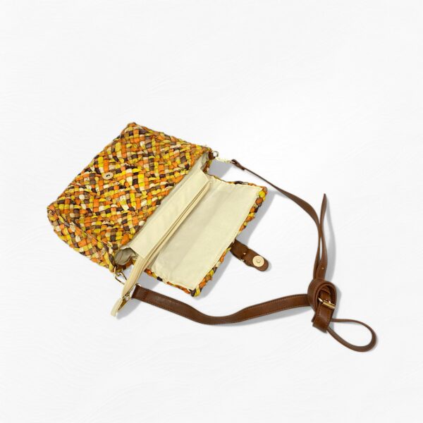 Bolso Mini Shopper de Rafia y Piel para Mujer – Modelo XY-2525 (17×22×6 cm, 250 g) | Venta al por Mayor - Image 2