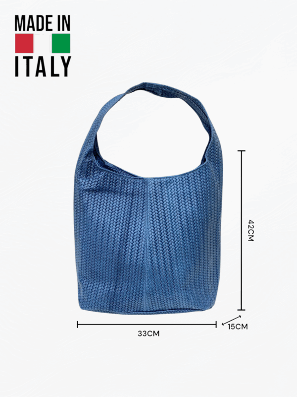 Bolso Tote de Piel Trenzada para Mujer – Modelo 1273 (33×42×15 cm, 300 g) | Hecho en Italia | Venta al por Mayor - Image 2