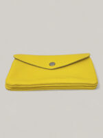 M049 Monedero Largo Clásico de Piel Amarillo – Hecho en Italia | Venta al por Mayor