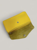 M049 Monedero Largo Clásico de Piel Amarillo – Hecho en Italia | Venta al por Mayor - Image 2