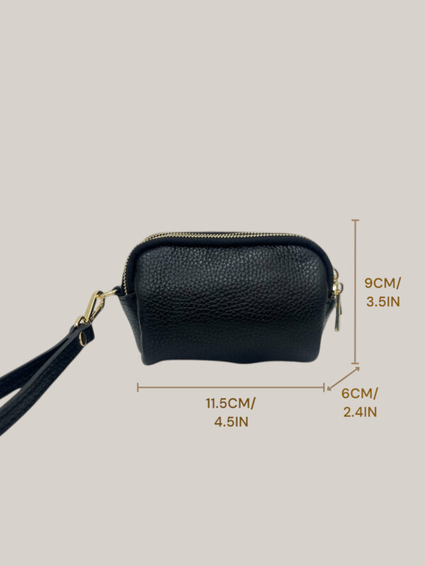 M079 Cartera Cuadrada Redonda de Piel Natural | Hecho en Italia | Venta al por Mayor - Image 4