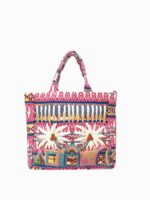 MKH-1394 Bolso Étnico Bordado con Diseño de Palmeras – Hecho a Mano | Venta al por Mayor