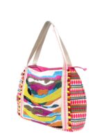 MKH-8611 Bolso Étnico Grande con Lentejuelas, Abalorios y Pompones – Diseño de Palmeras | Venta al por Mayor