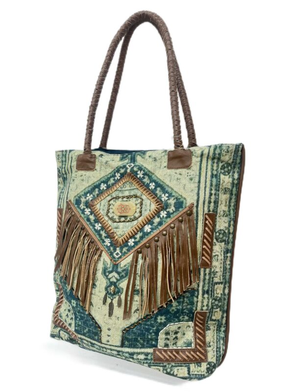 Bolso Étnico Grande con Flecos y Bordados – Modelo N5006 (650 g) | Hecho a Mano | Venta al por Mayor - Image 1