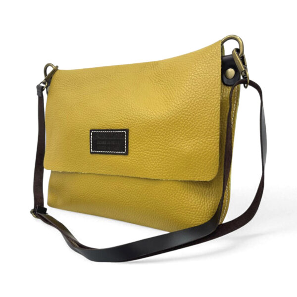 Bolso bandolera de piel auténtica para mujer – Fabricado en Italia 0998 - Image 1