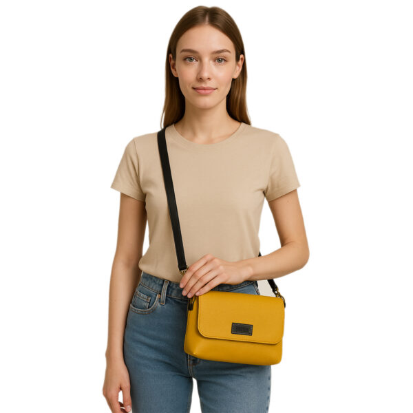 Bolso bandolera de piel auténtica para mujer – Fabricado en Italia 0998 - Image 3