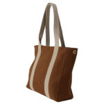 Bolso Tote de Ante con Asas de Lona y Correa Desmontable 0992 - Image 2