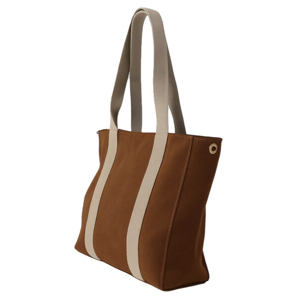 Bolso Tote de Ante con Asas de Lona y Correa Desmontable 0992 - Image 2