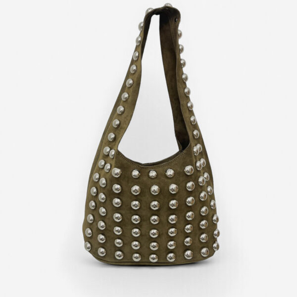 Bolso de Hombro de Piel con Tachuelas Metálicas – Estilo Moderno y Sofisticado 1398 - Image 1