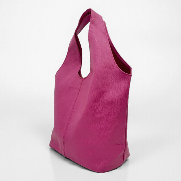 Bolso hobo de cuero vegano con monedero – Rosa fucsia, gran capacidad y estilo casual 0766 - Image 4