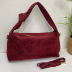 Bolso Hobo de Ante Petrol con Nudo | Handmade Italy Style – (Mod. 1319) - Imagen 2