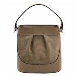 Bolso Bucket de Piel Combinada y Ante Suave – Modelo Taupe Elegante – (Mod. 1375) - Imagen 4