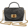 Bolso Pequeño de Serraje con Relieve y Cadena