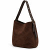 Bolso Shopper de Serraje con Asas de Piel