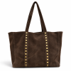Bolso Shopper de Serraje con Tachuelas