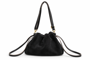 Bolso de Piel de Serraje con Asa Ajustable