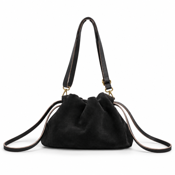 Bolso de Piel de Serraje con Asa Ajustable