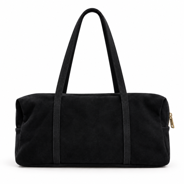 Bolso de Piel de Serraje con Asas Largas Bolso de Piel de Serraje con Asas Largas