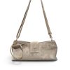 Bolso de Serraje con Anilla Metálica y Asa Ajustable
