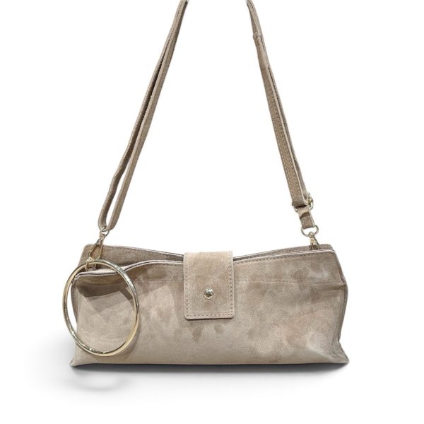 Bolso de Serraje con Anilla Metálica y Asa Ajustable (1) Bolso de Serraje con Anilla Metálica y Asa Ajustable