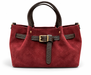 Bolso de Serraje con Detalle de Cinturón