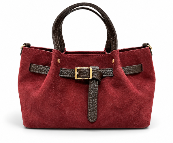 Bolso de Serraje con Detalle de Cinturón