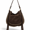 Bolso de Serraje con Flecos y Tachuelas