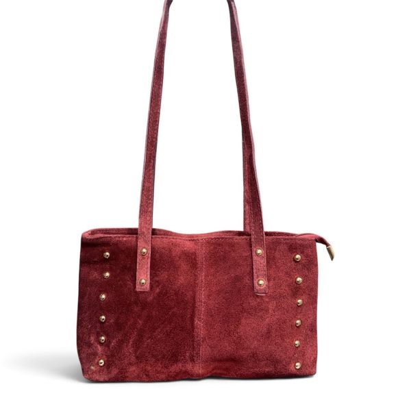 Bolso de Serraje con Tachuelas Laterales